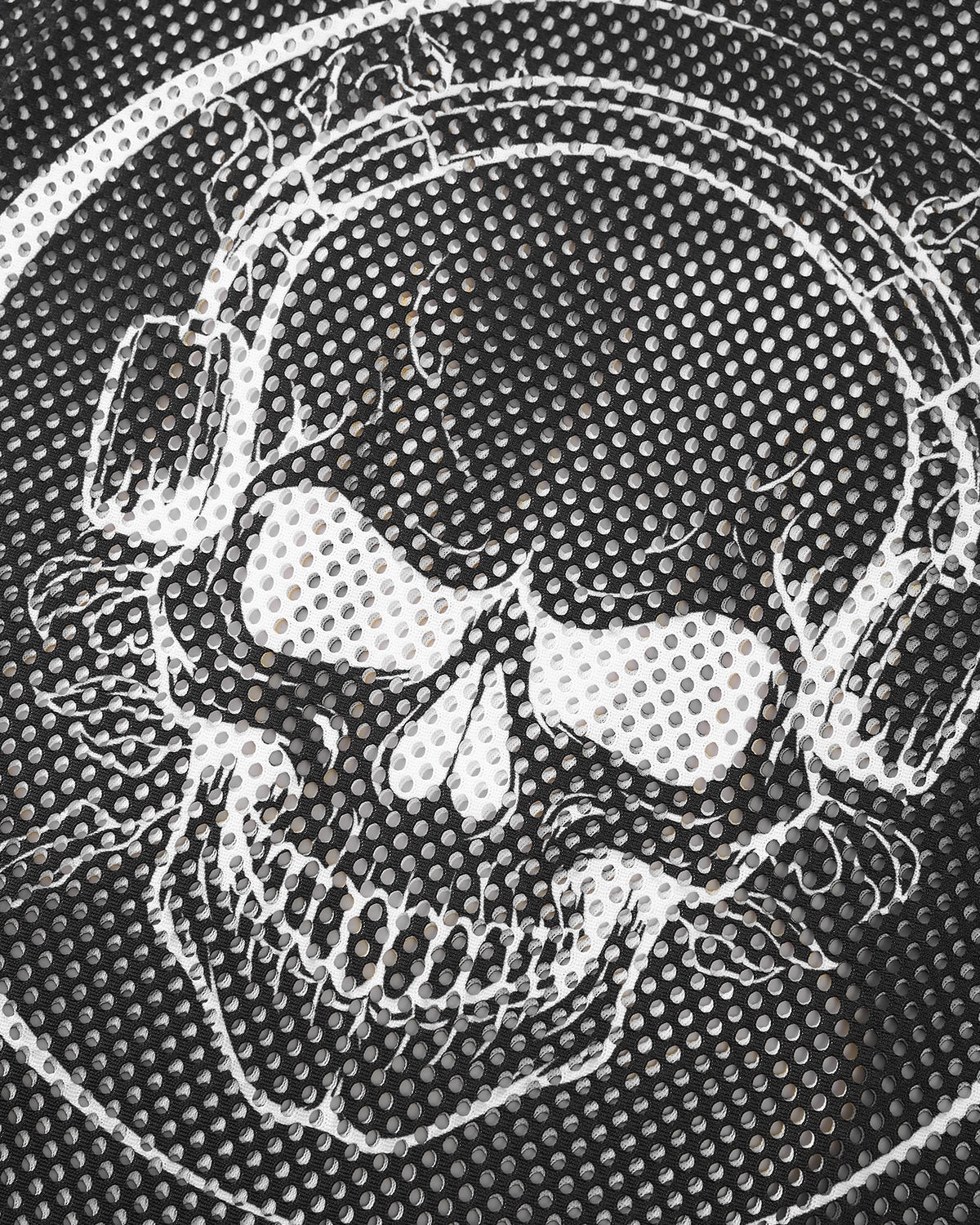 Mesh Skeleton Print Long Sleeve Tee | Inflation Streetwear - Image 4