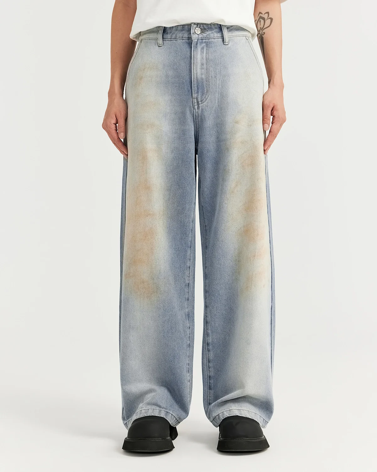 Mud Washed Baggy Jeans | Inflation Streetwear - Image 3