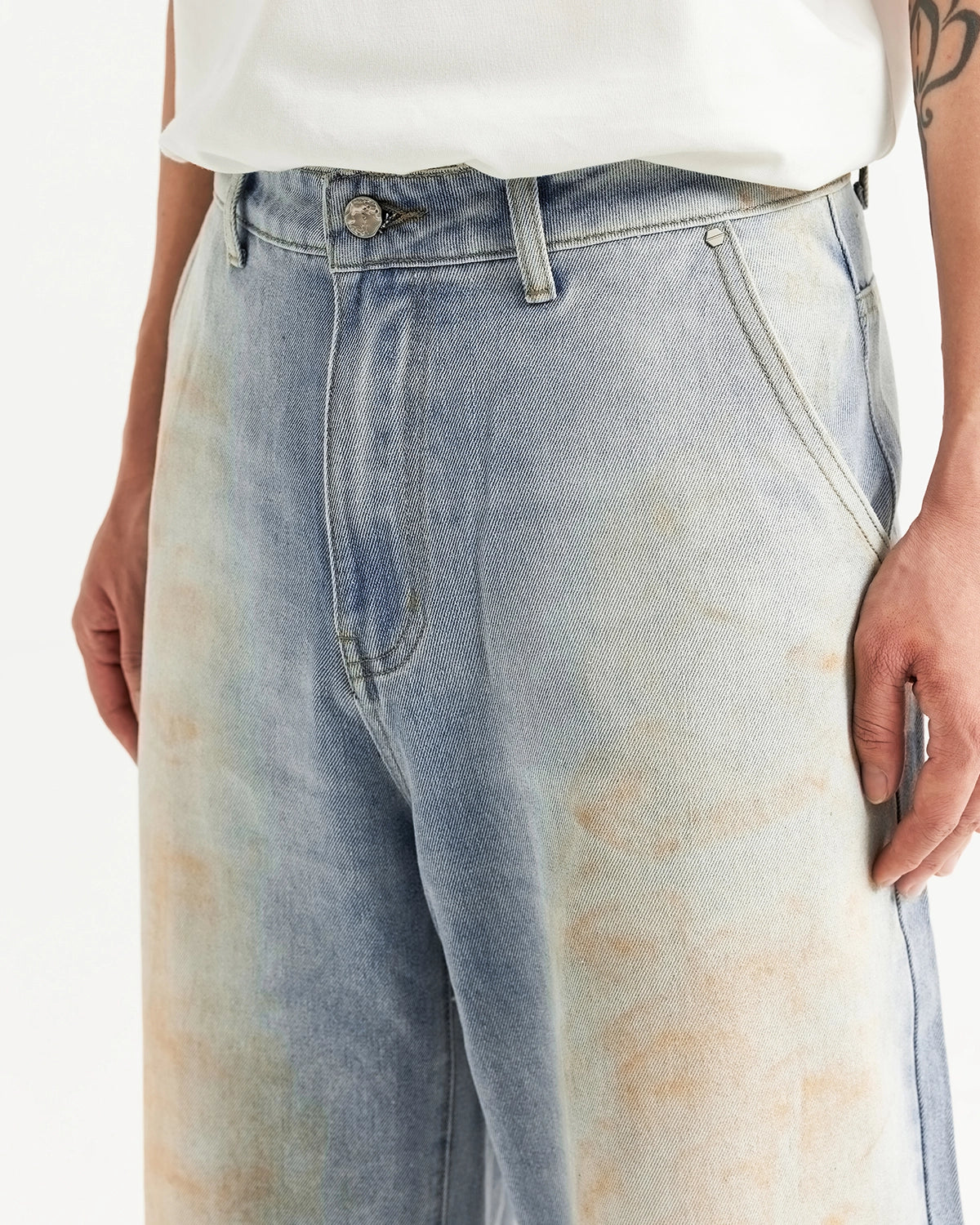 Mud Washed Baggy Jeans | Inflation Streetwear - Image 5