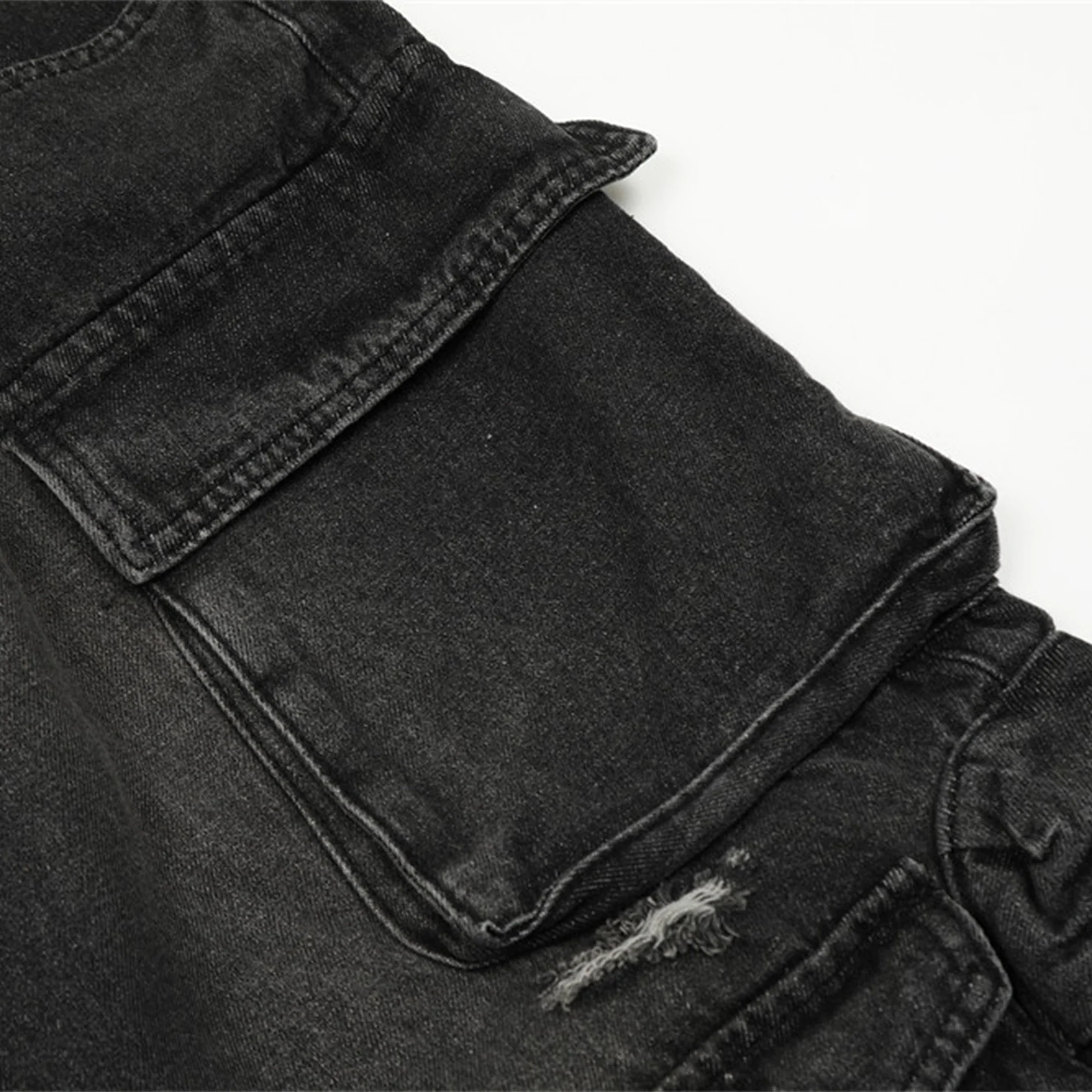 Multi Pockets Cargo Wide Leg Jeans | Inflation Streetwear - Image 6