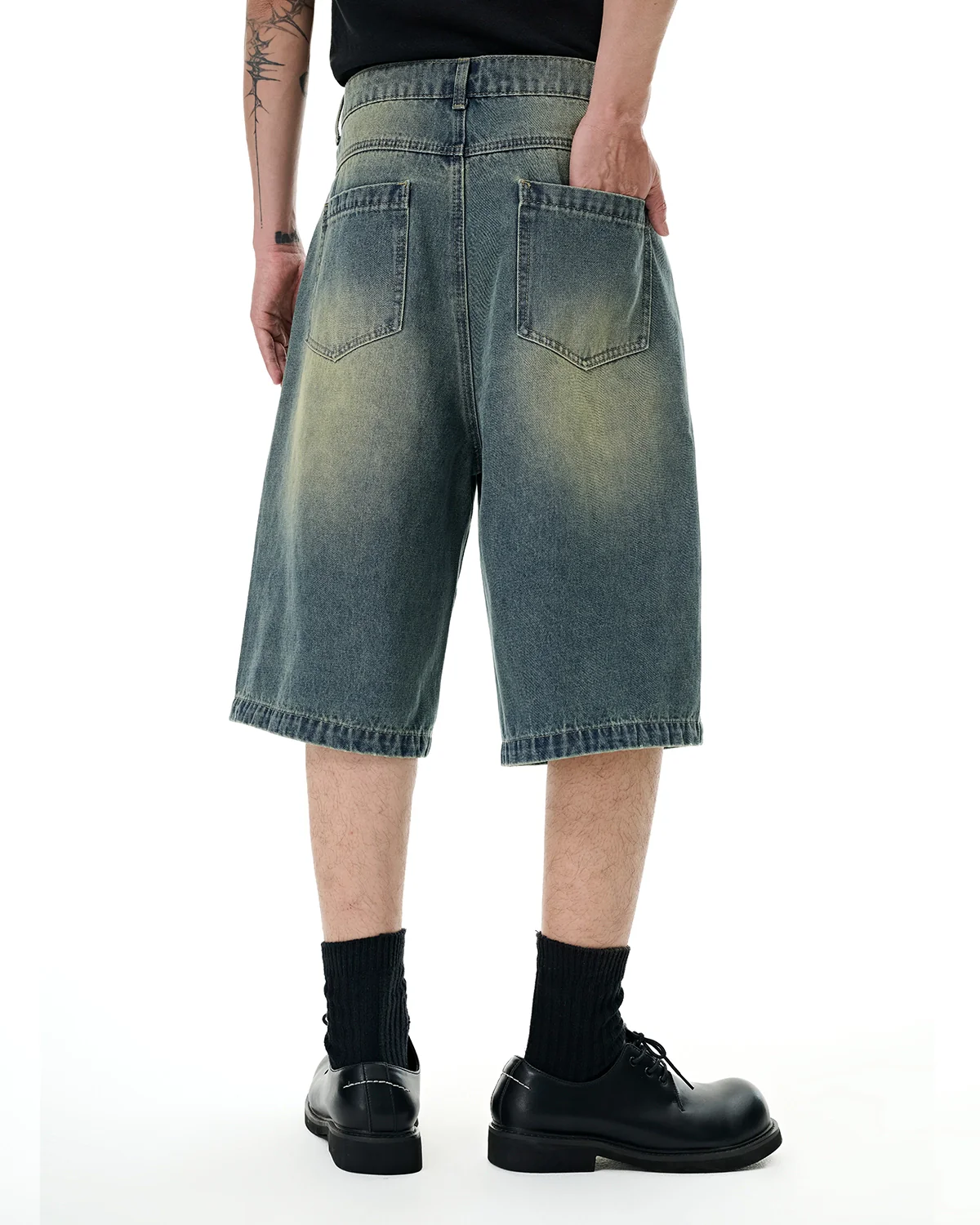 Retro Washed Denim Shorts | Inflation Streetwear - Image 3