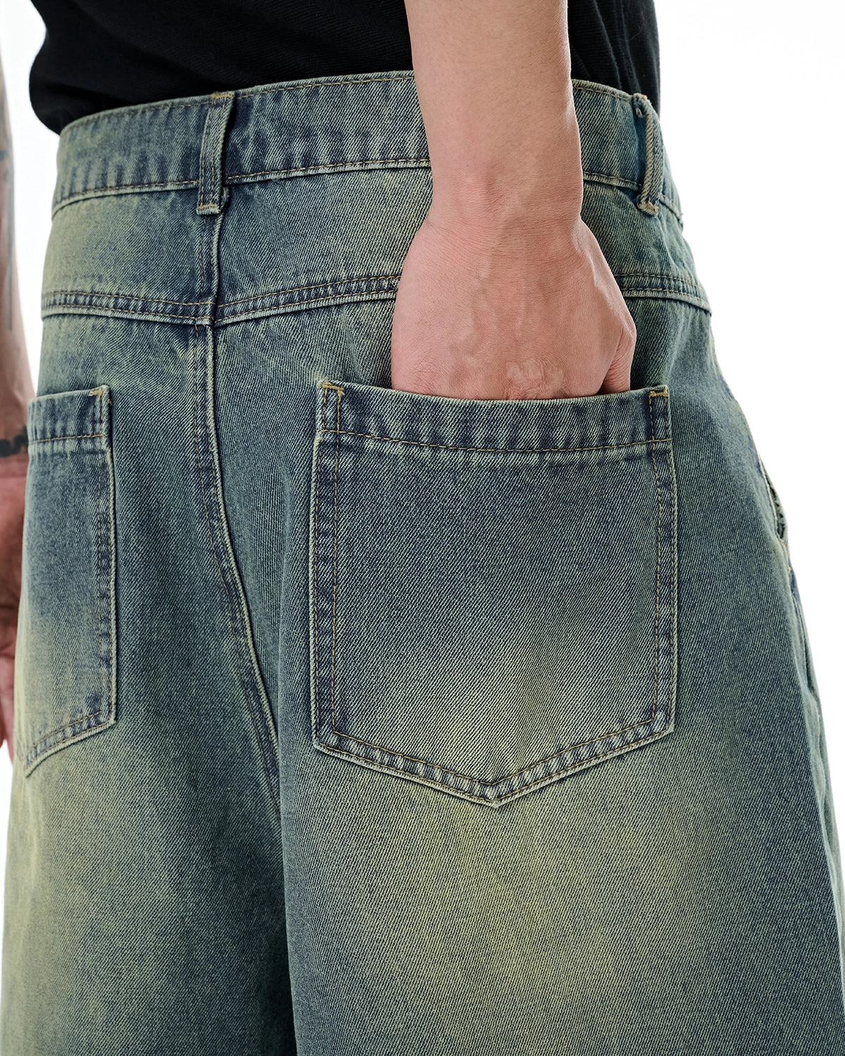 Retro Washed Denim Shorts | Inflation Streetwear - Image 5