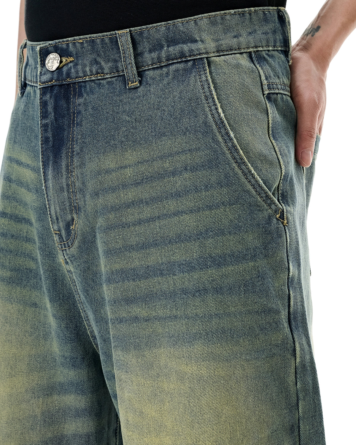 Retro Washed Denim Shorts | Inflation Streetwear - Image 6