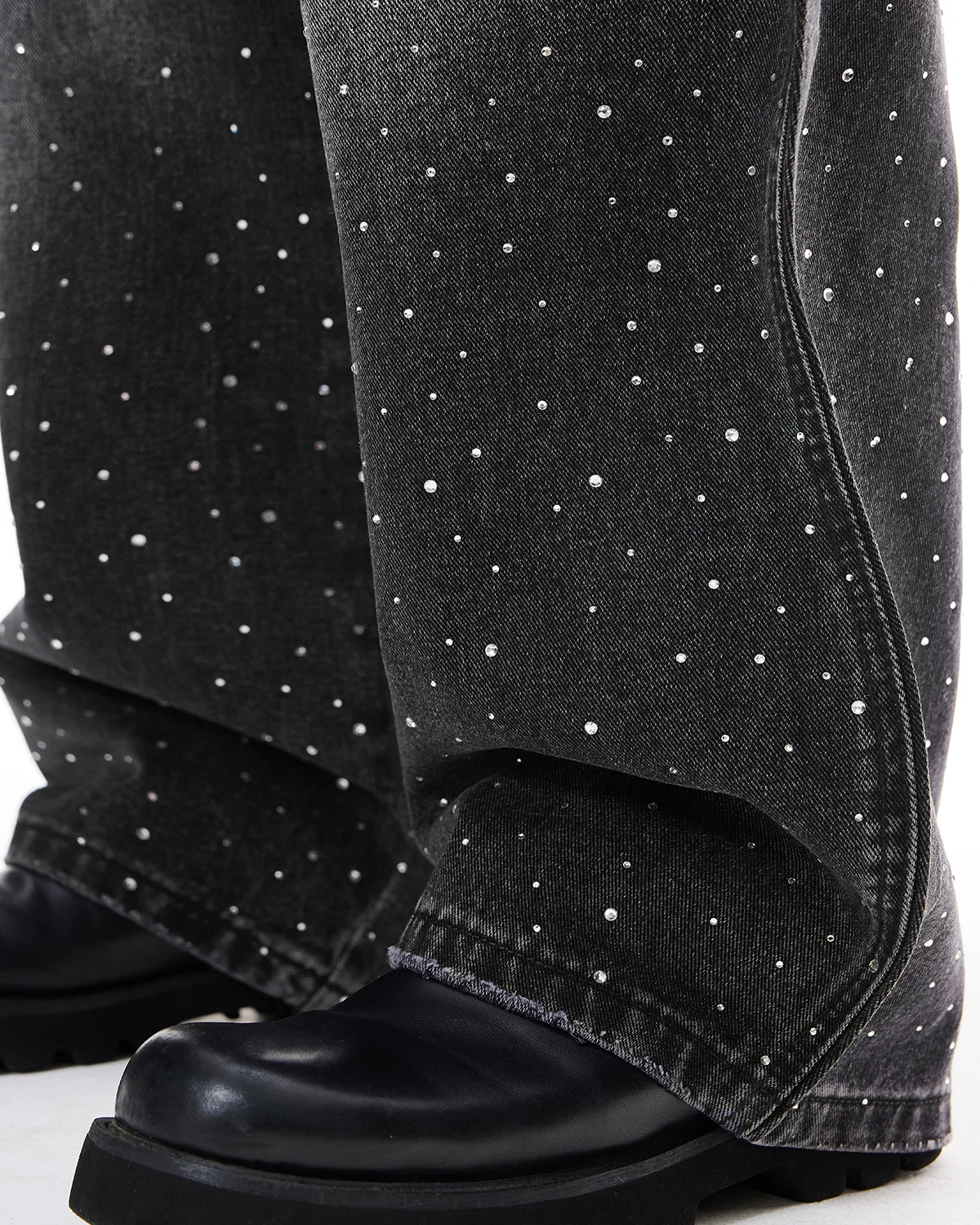 Rhinestone Wavy Baggy Jeans I Inflation Streetwear - Image 6
