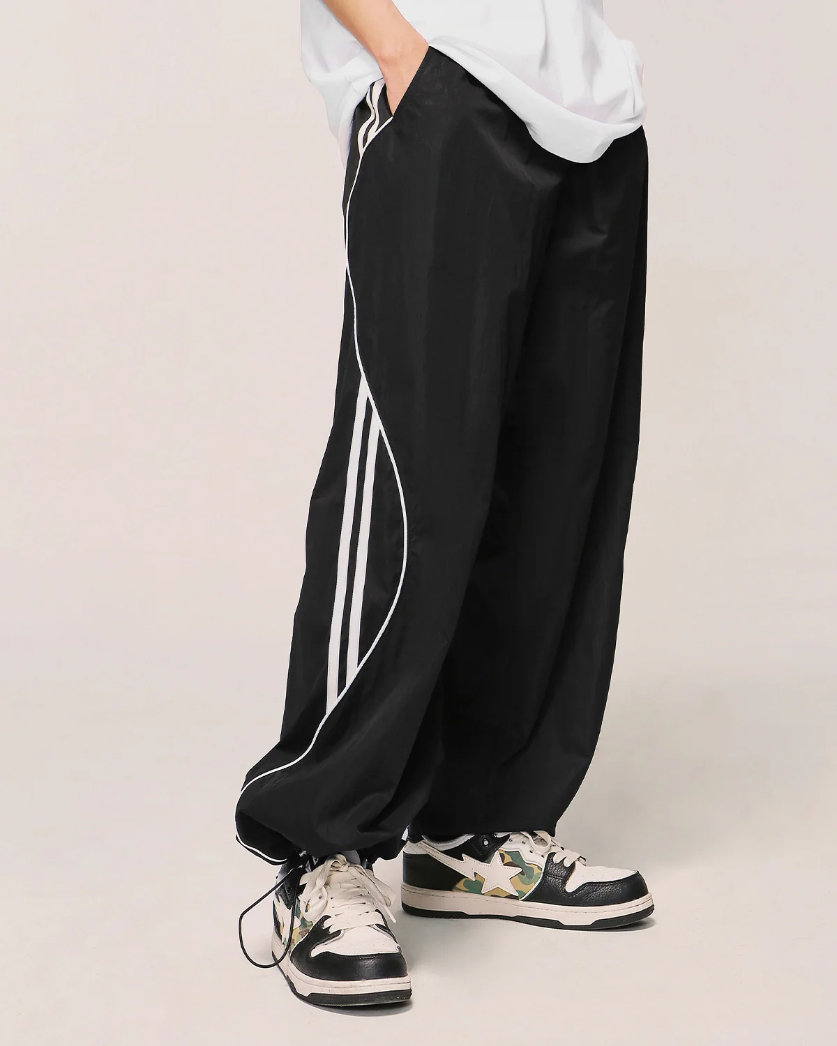 Side Striped Wide Leg Track Pant | Inflation Streetwear - Image 10