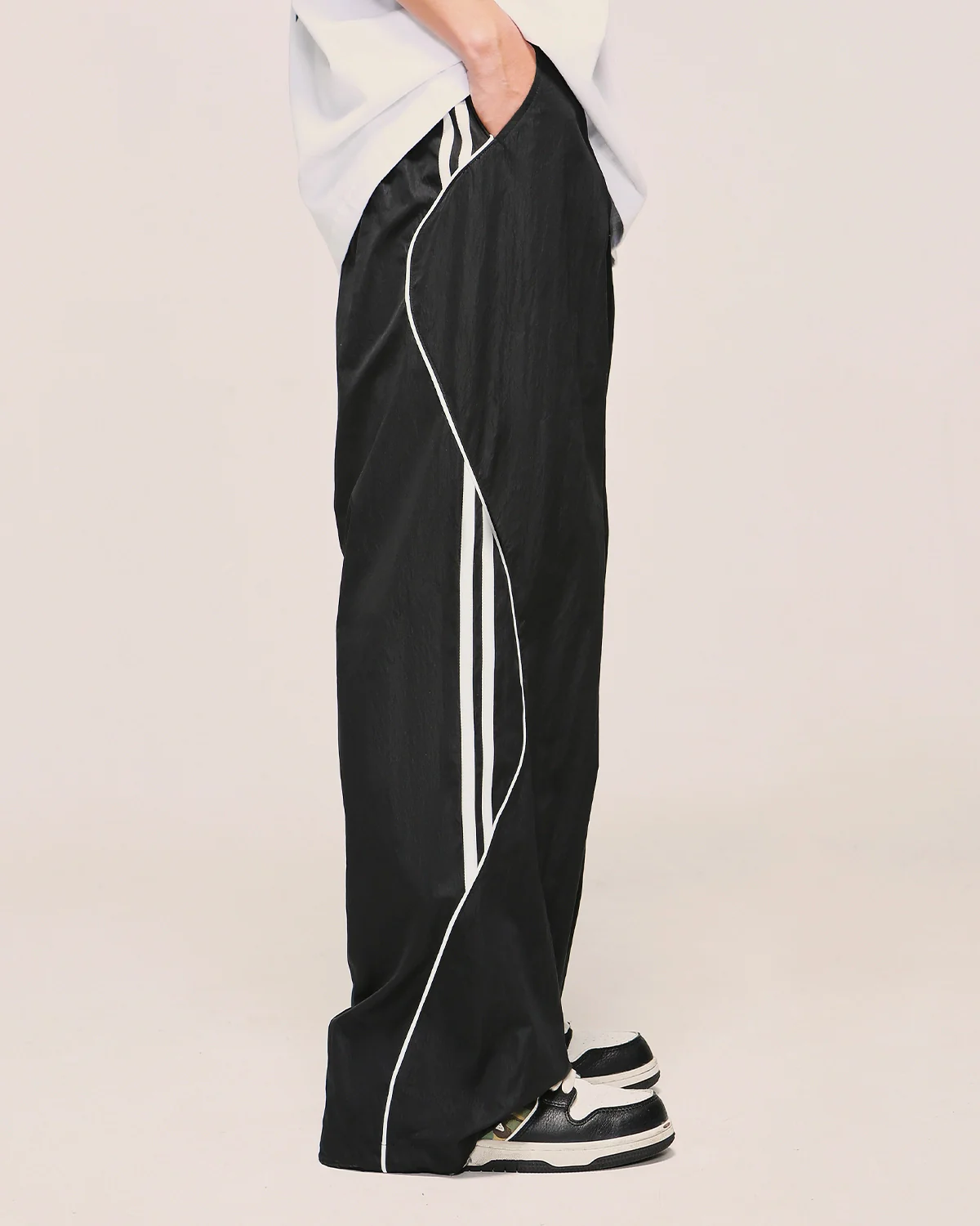 Side Striped Wide Leg Track Pant | Inflation Streetwear - Image 6