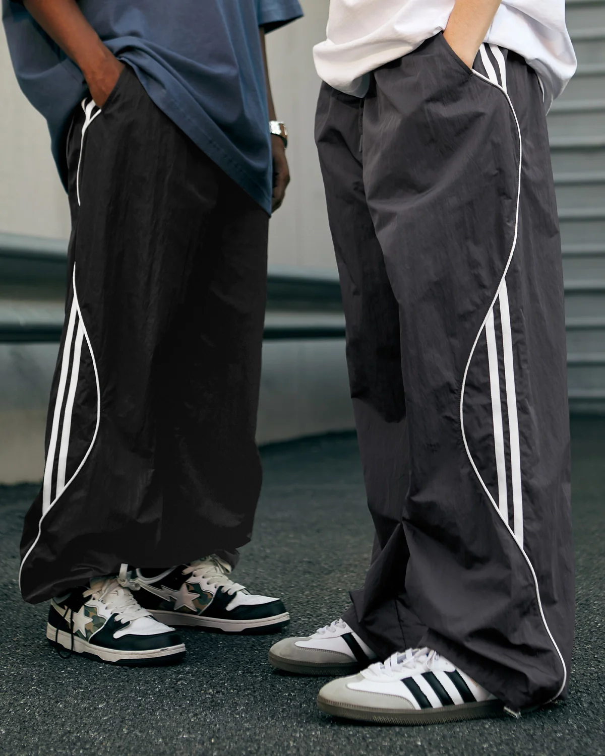 Side Striped Wide Leg Track Pant | Inflation Streetwear - Image 8