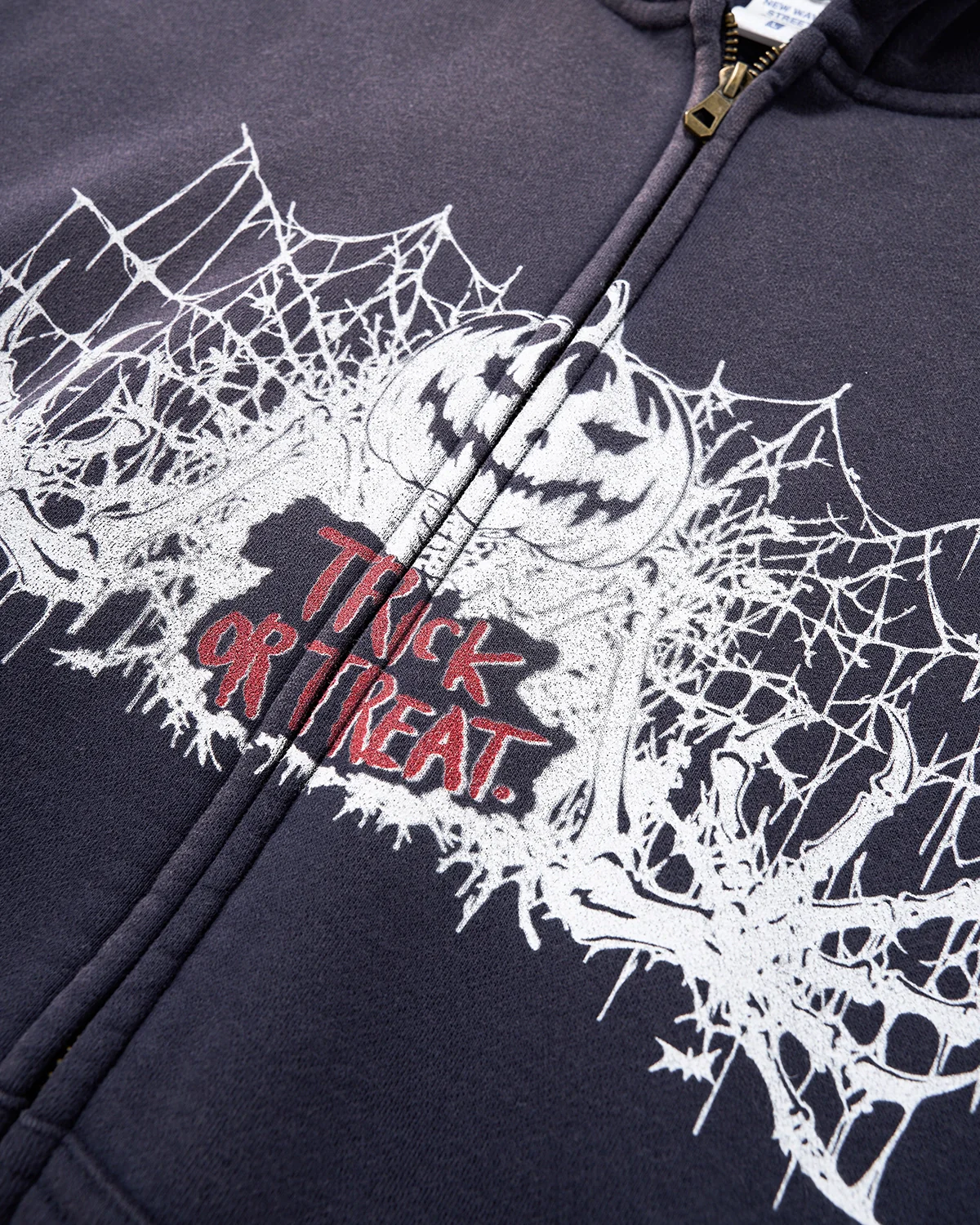 Spider Web Monkey Wash Zip Up Hoodies | Inflation Streetwear - Image 3