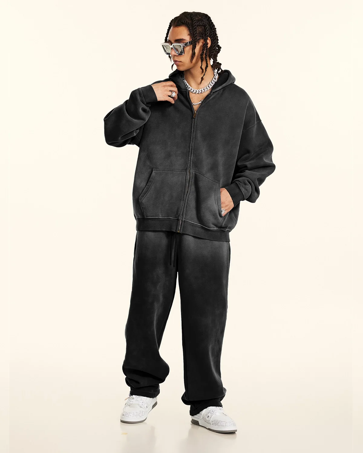 Straight-Leg Acid Wash Sweatpants | Inflation Streetwear - Image 11