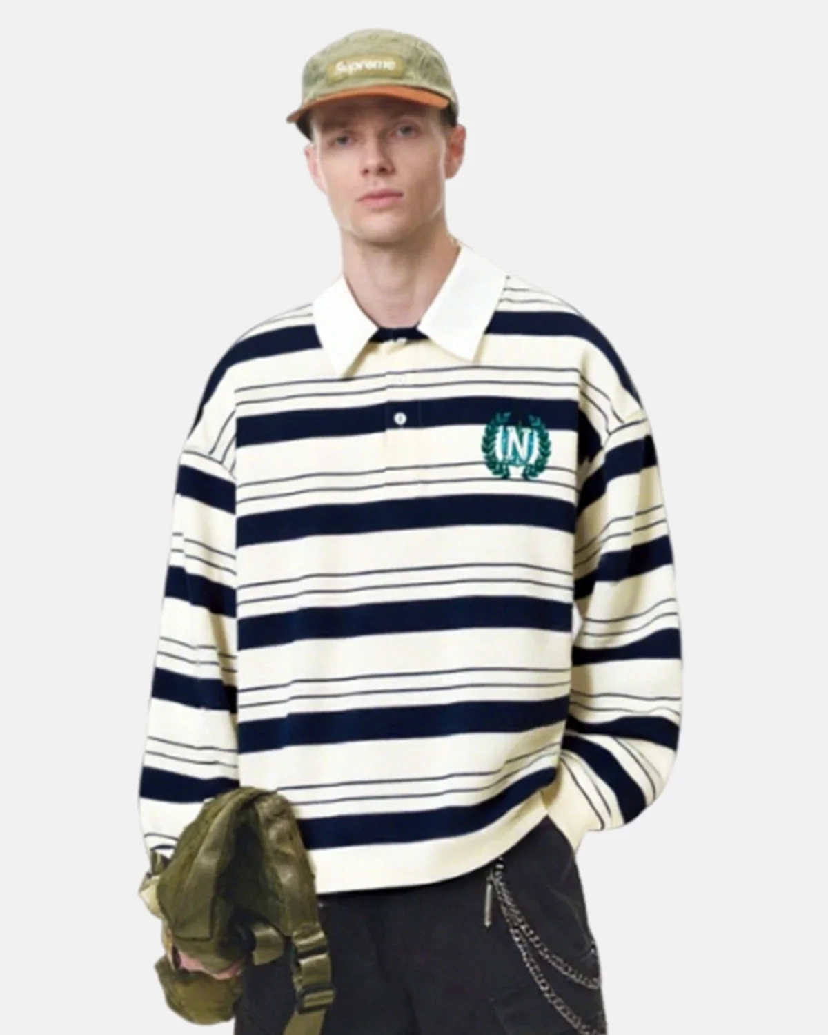 Striped Rugby Polo Shirt | Inflation Streetwear - Image 3