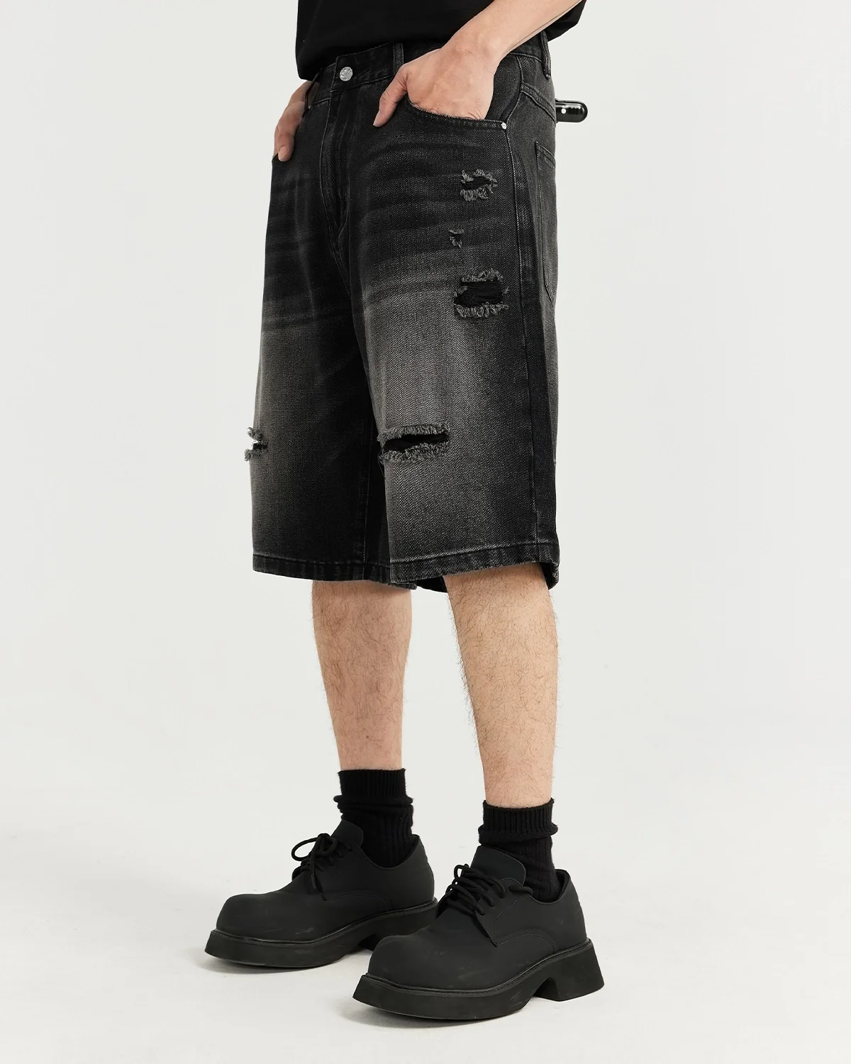 Vintage Ripped Washed Jorts | Inflation Streetwear - Image 3