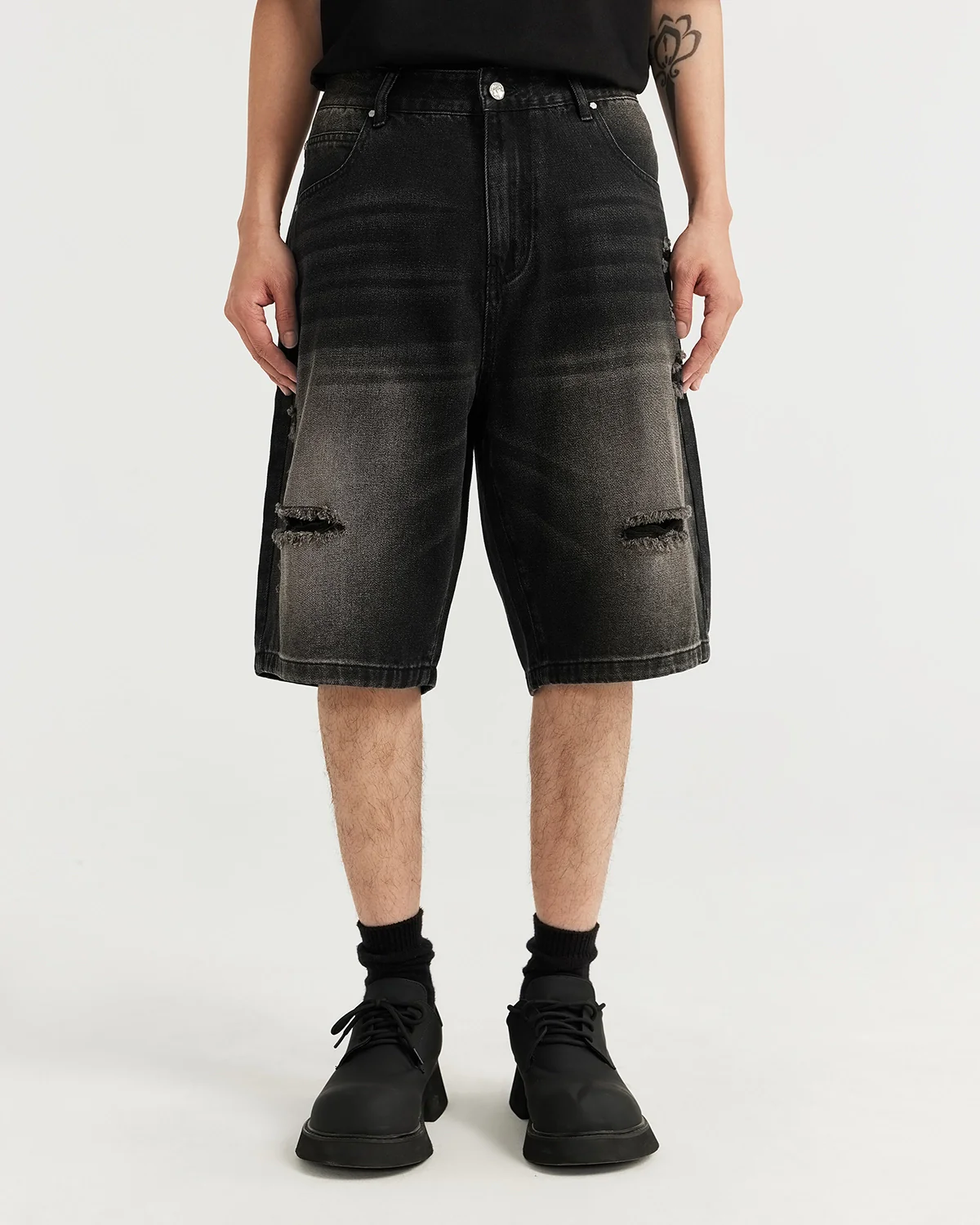 Vintage Ripped Washed Jorts | Inflation Streetwear - Image 5