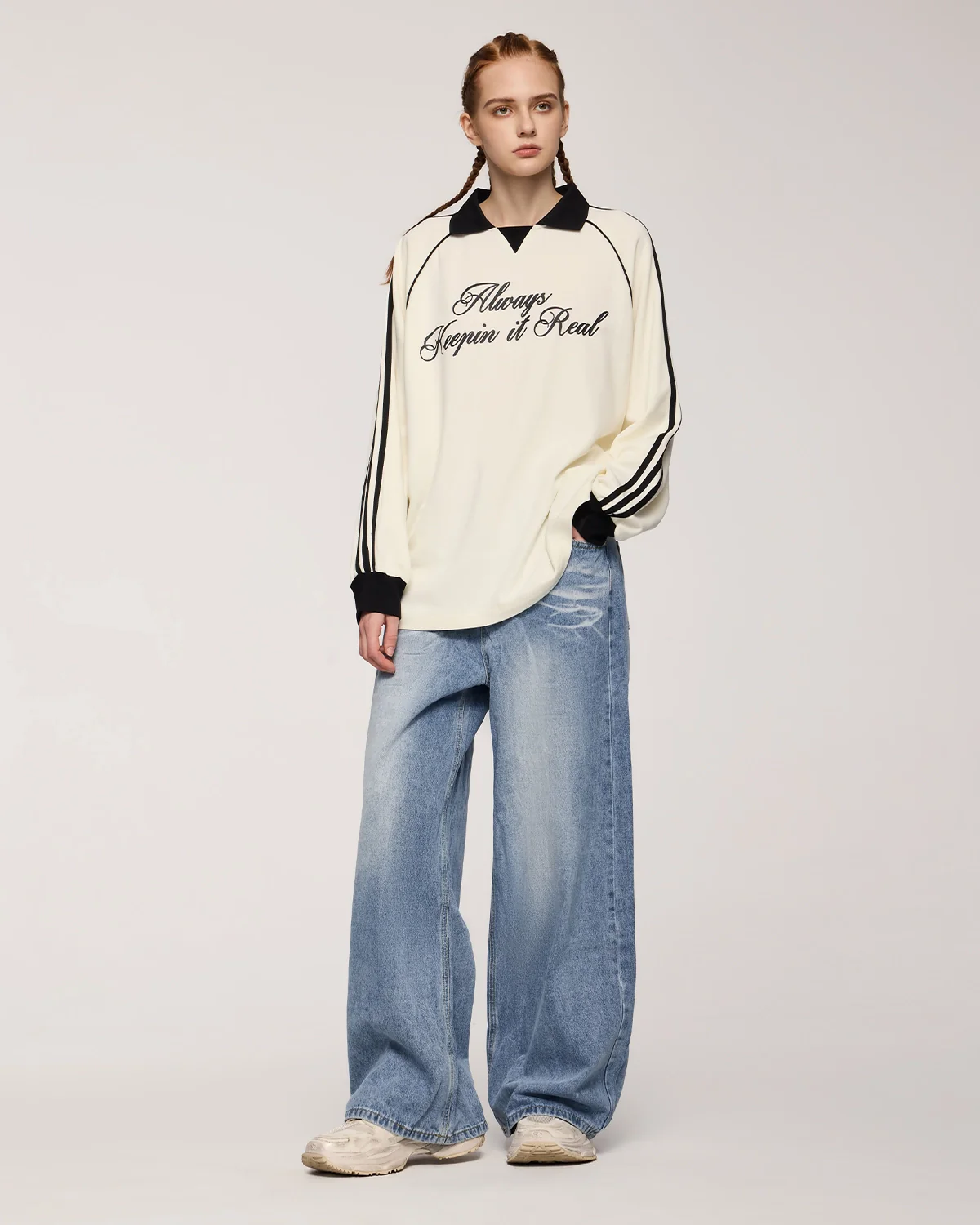 Washed Distressed Baggy Jeans | Inflation Streetwear - Image 12