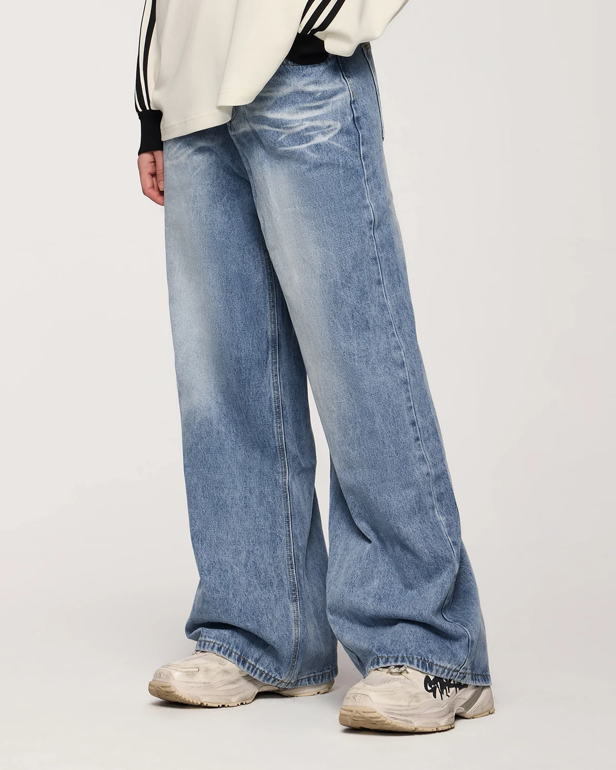 Washed Distressed Baggy Jeans | Inflation Streetwear - Image 8