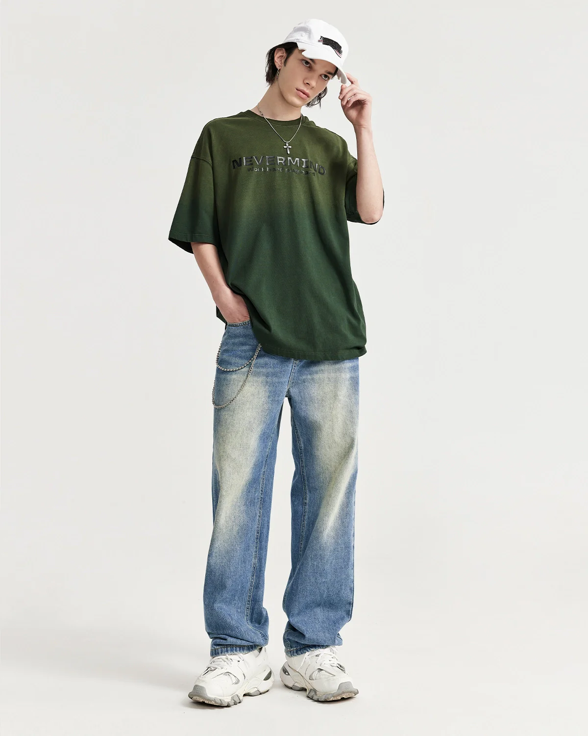 Washed Straight Leg Jeans | Inflation Streetwear - Image 3