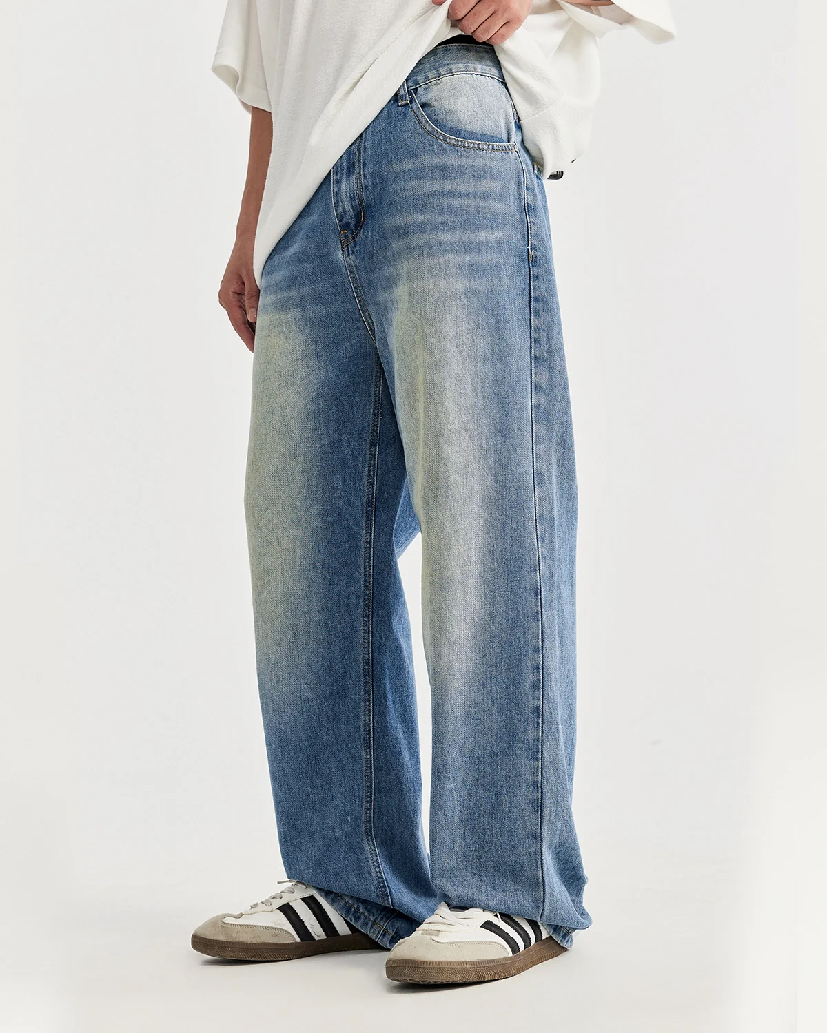 Washed Straight Leg Jeans | Inflation Streetwear - Image 4